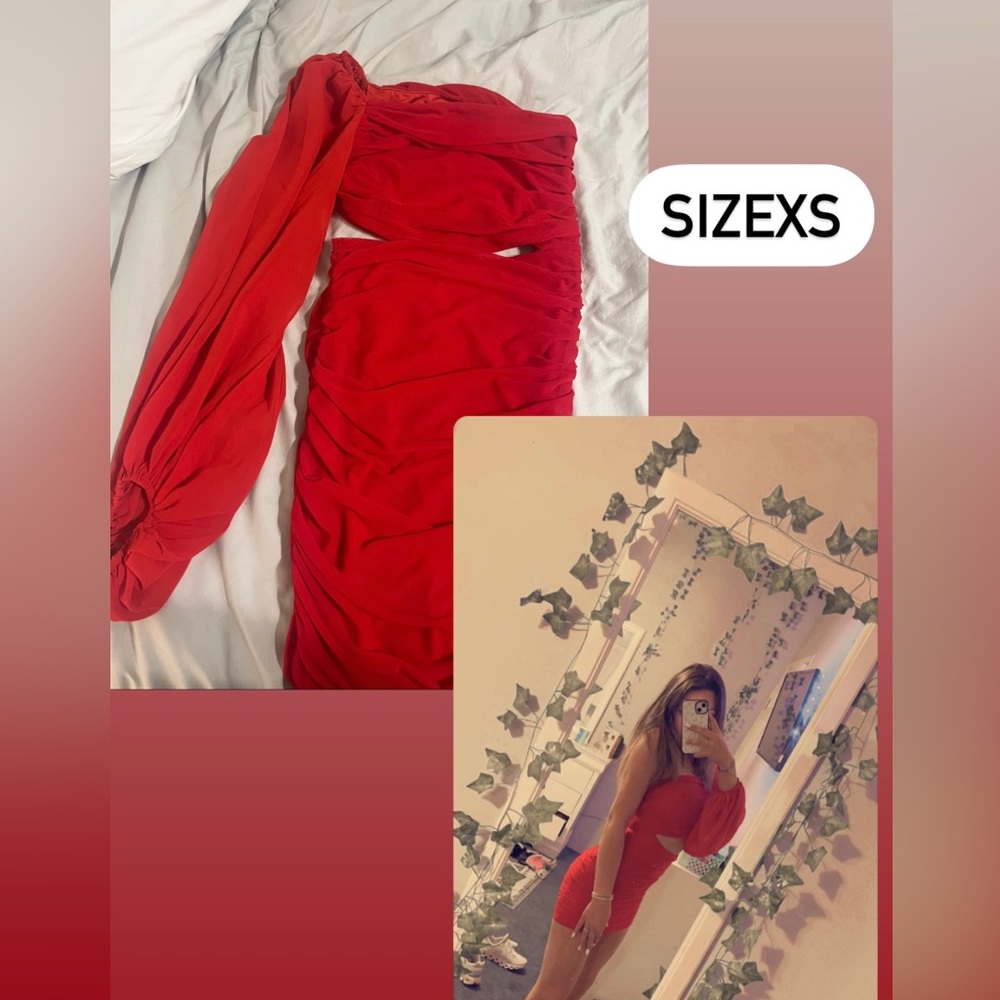 red hello molly mini dress WORN ONCE for a dance!